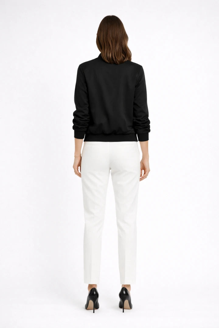 Driftly | Bomber Jacket Women's Zip Closure Ribbed Edges - product photo 5