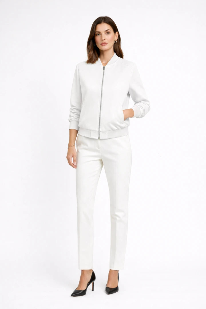 Driftly | Bomber Jacket Women's Zip Closure Ribbed Edges - product photo 7