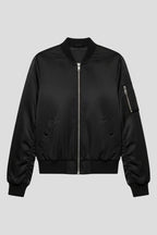 Driftly | Bomber Jacket Women's Zipper Closure Ribbed Details - product photo 1