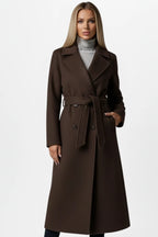 Driftly | Coat Women's Double-Breasted Belted Long - product photo 9