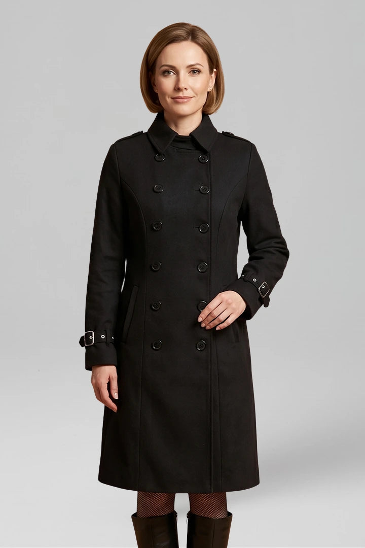 Driftly | Coat Women's Double-Breasted Long Sleeve - product photo 2