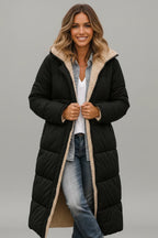 Driftly | Coat Women's Hooded Zip-Up Long - product photo 2