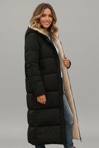 Driftly | Coat Women's Hooded Zip-Up Long - product photo 3