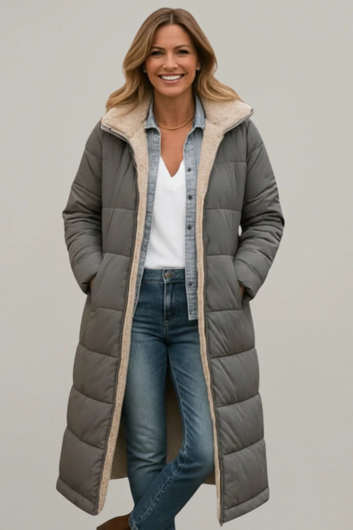 Driftly | Coat Women's Hooded Zip-Up Long - product photo 5
