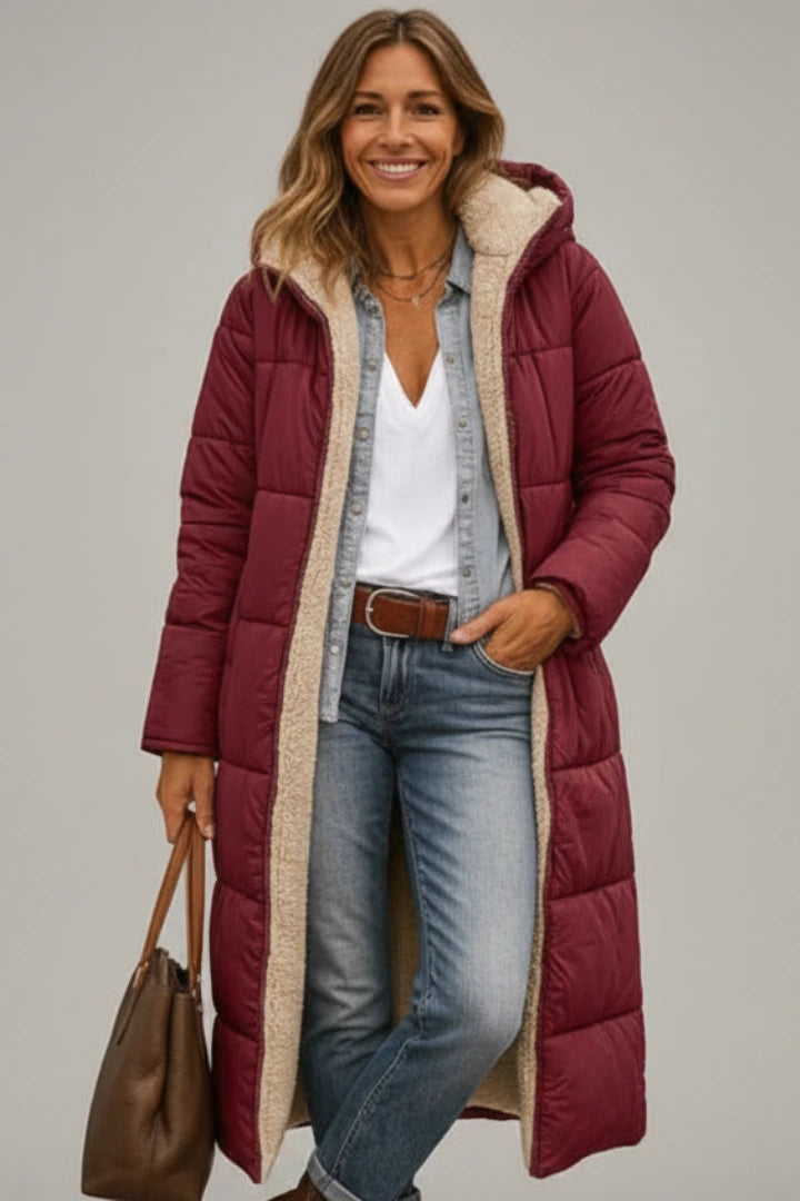 Driftly | Coat Women's Hooded Zip-Up Long - product photo 7
