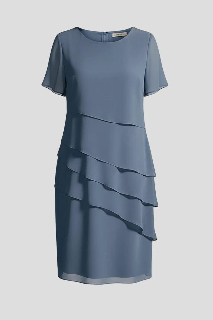 Driftly | Dress Women's Layered Front Short Sleeve - product photo 1