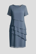 Driftly | Dress Women's Layered Front Short Sleeve - product photo 1