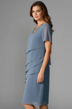 Driftly | Dress Women's Layered Front Short Sleeve - product photo 7