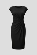 Driftly | Dress Women's Round Neck Ruched Knee-Length - product photo 1