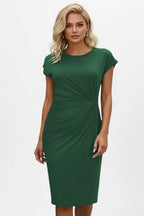 Driftly | Dress Women's Round Neck Ruched Knee-Length - product photo 6