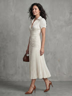 Driftly | Dress Women's Stripe Pleated Midi - product photo 16