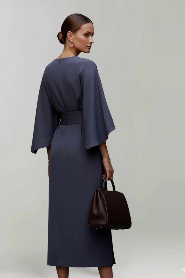 Driftly | Dress Women's Wide Sleeve Belted Midi - product photo 10