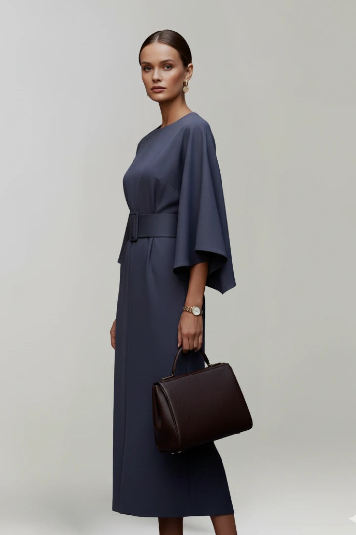 Driftly | Dress Women's Wide Sleeve Belted Midi - product photo 11
