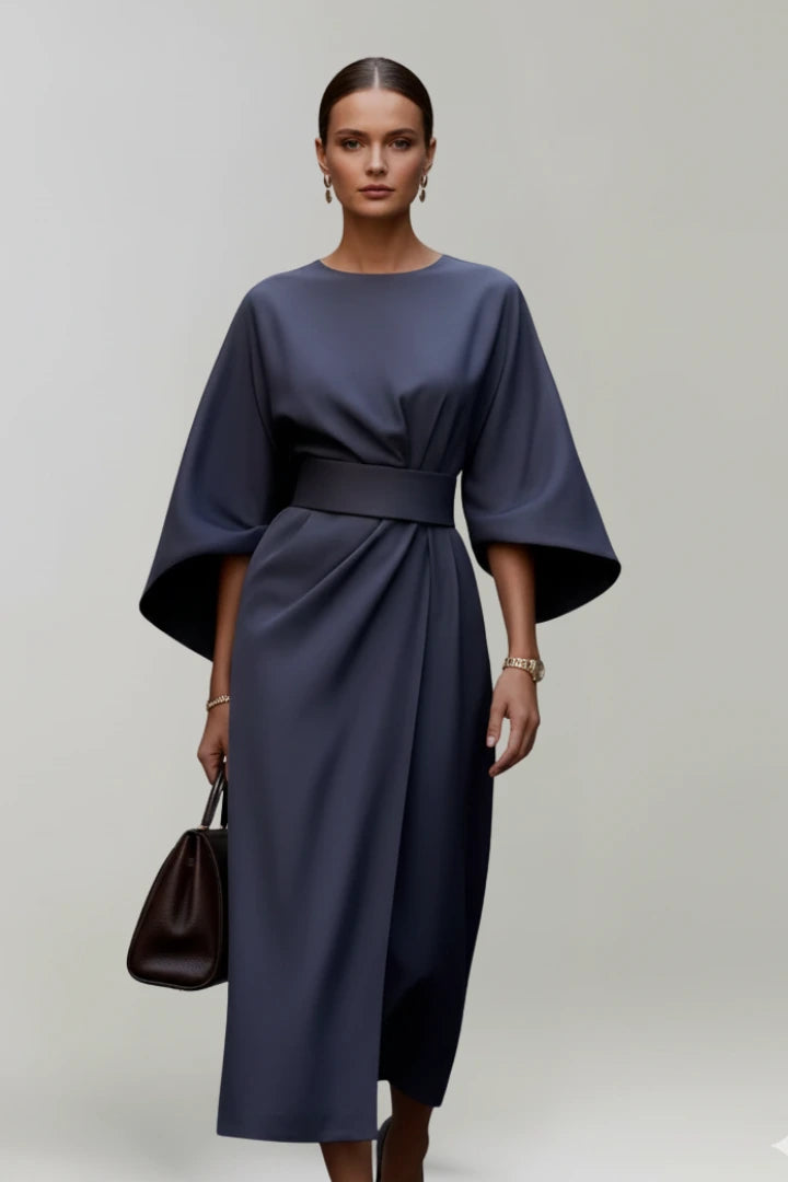 Driftly | Dress Women's Wide Sleeve Belted Midi - product photo 2