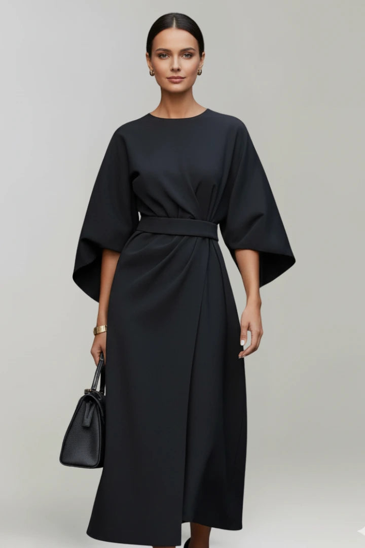 Driftly | Dress Women's Wide Sleeve Belted Midi - product photo 4