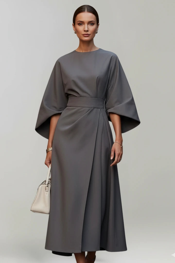 Driftly | Dress Women's Wide Sleeve Belted Midi - product photo 6