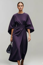 Driftly | Dress Women's Wide Sleeve Belted Midi - product photo 7