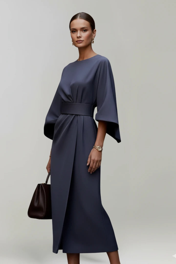 Driftly | Dress Women's Wide Sleeve Belted Midi - product photo 9
