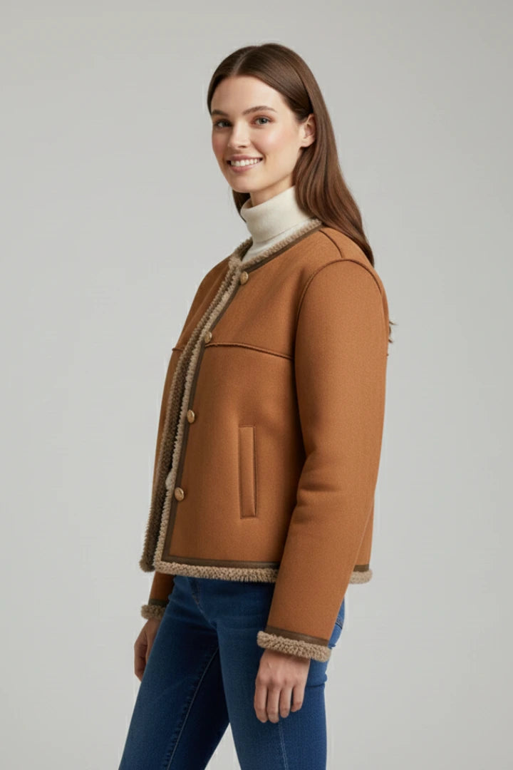 Driftly | Jacket Women's Button Closure Trim Edging - product photo 3