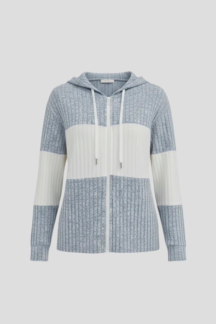 Driftly | Jacket Women's Hooded Zipper Ribbed - product photo 1