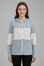 Driftly | Jacket Women's Hooded Zipper Ribbed - product photo 2