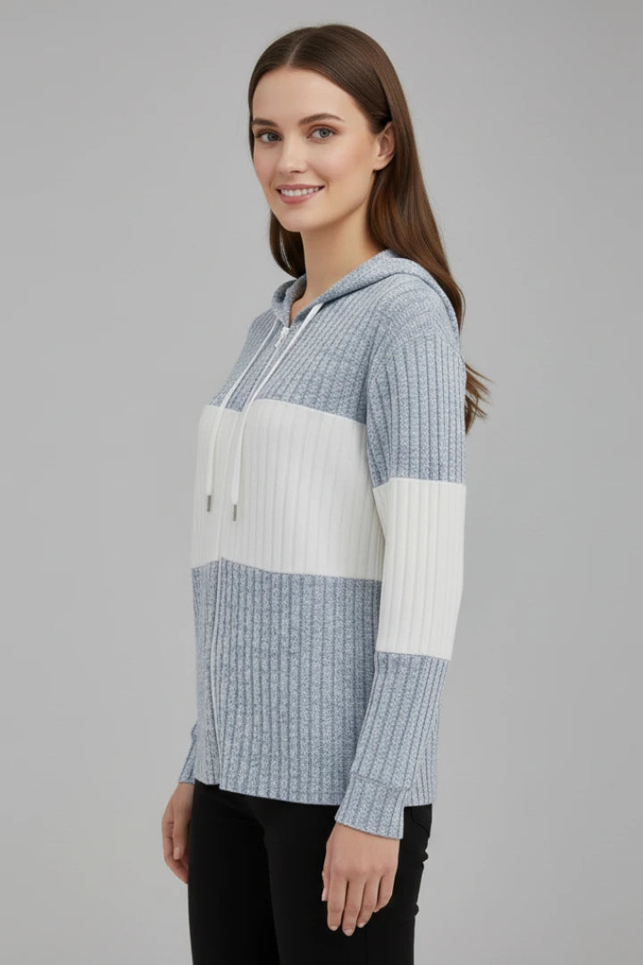 Driftly | Jacket Women's Hooded Zipper Ribbed - product photo 5