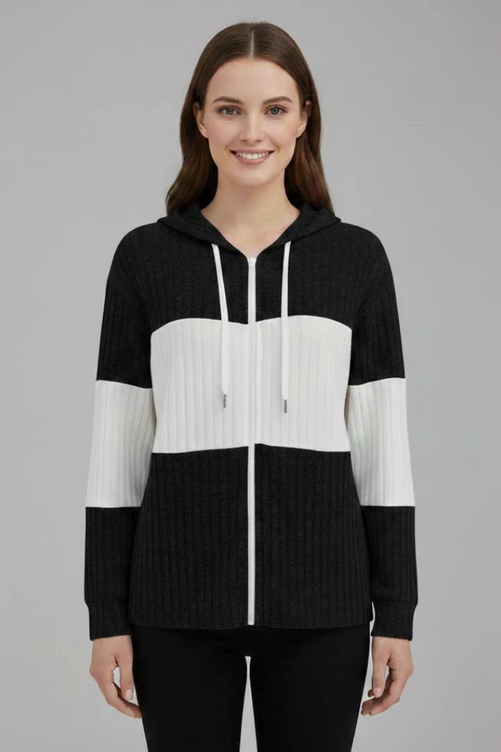 Driftly | Jacket Women's Hooded Zipper Ribbed - product photo 6