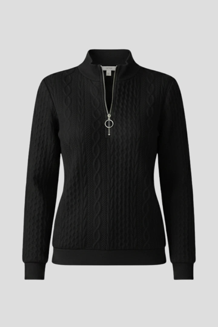 Driftly | Jumper Women's Cable Knit Zip Neck - product photo 1