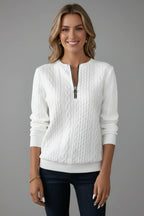 Driftly | Jumper Women's Cable Knit Zip Neck - product photo 6