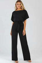 Driftly | Jumpsuit Women's Belted Wide Leg - product photo 3