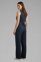 Driftly | Jumpsuit Women's V-Neck Waistcoat Wide Leg - product photo 3