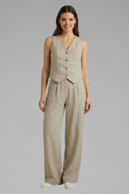 Driftly | Jumpsuit Women's V-Neck Waistcoat Wide Leg - product photo 7