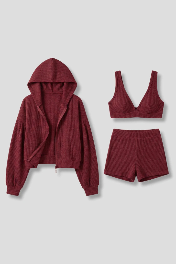 Driftly | Set Women's Hooded Jacket Three-Piece - product photo 1