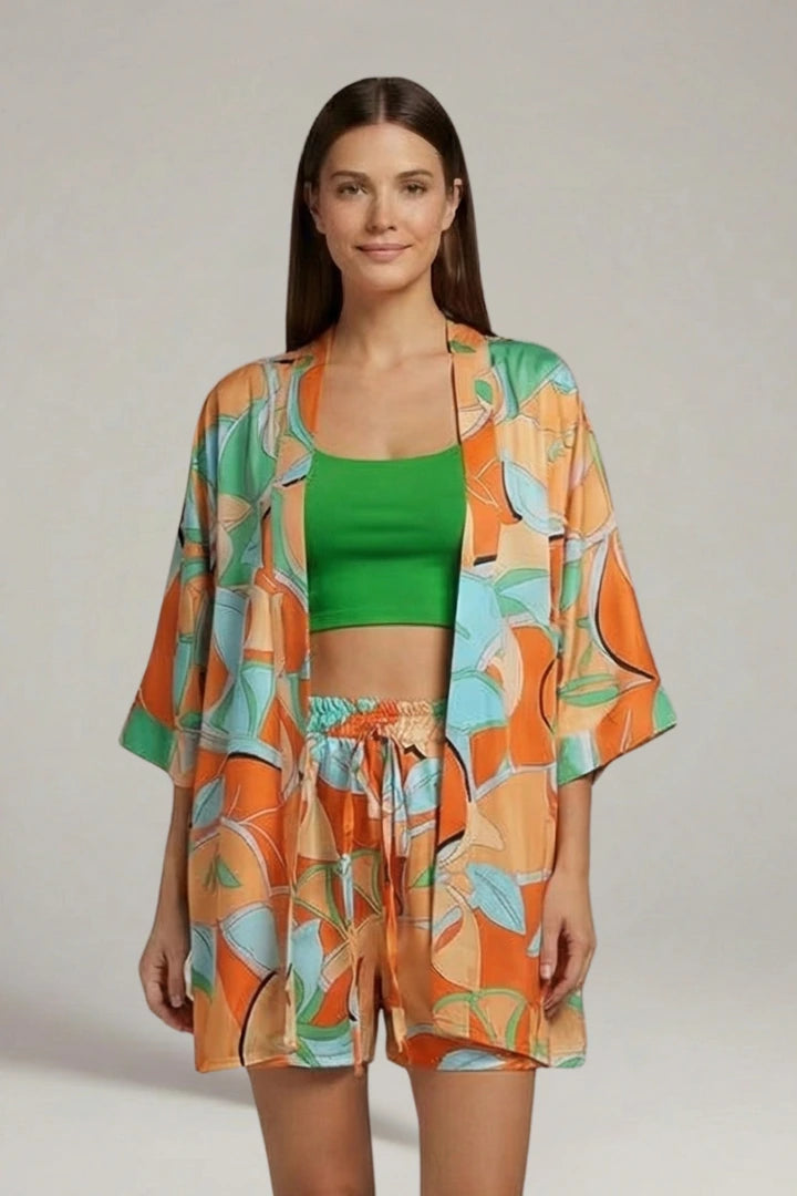Driftly | Set Women's Open Front Jacket Shorts - product photo 7
