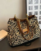 Driftly | Tote Bag Women's Leopard Print Large - product photo 2