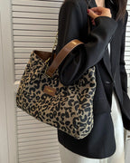 Driftly | Tote Bag Women's Leopard Print Large - product photo 3
