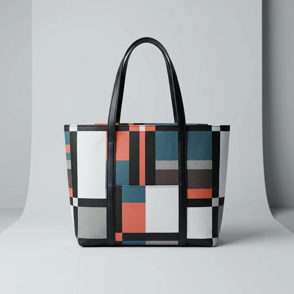 Driftly | Tote Bag Women's Plaid Wide Strap - product photo 3