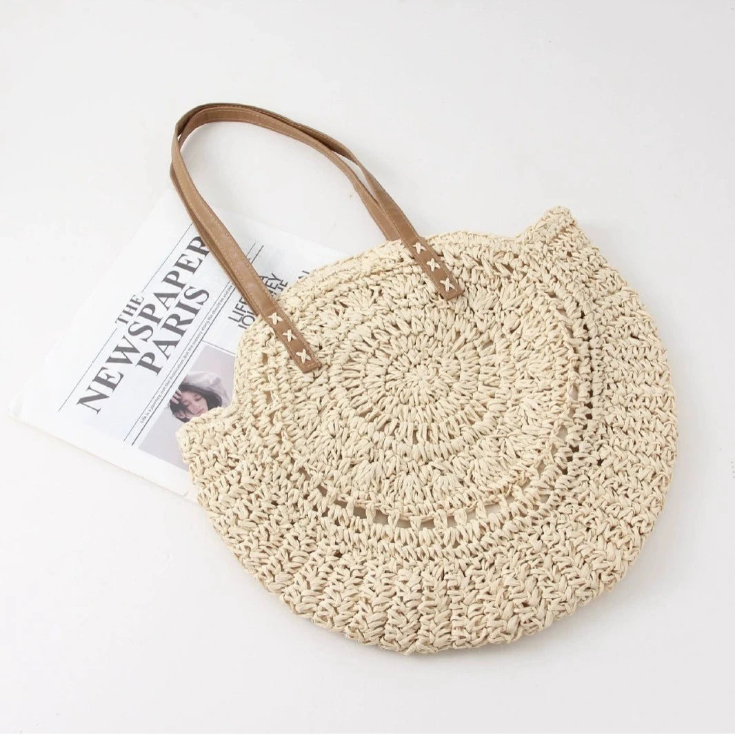 Driftly | Tote Bag Women's Woven Round Shoulder - product photo 1