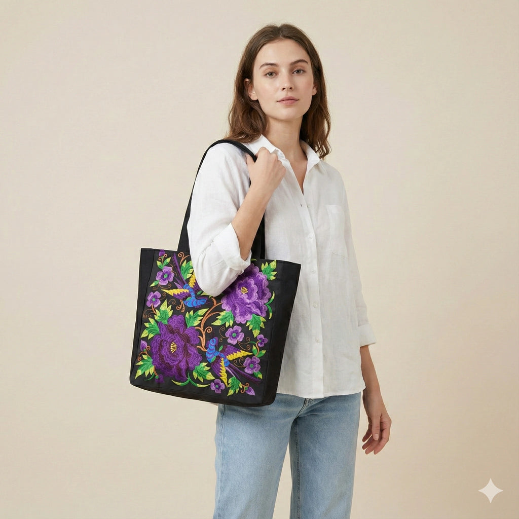 Driftly | Tote Women's Floral Pattern Beach - product photo 10