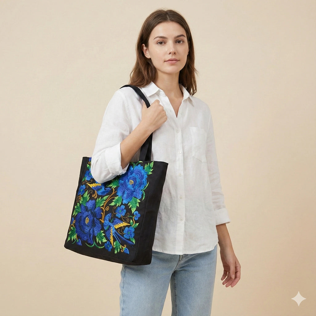 Driftly | Tote Women's Floral Pattern Beach - product photo 6