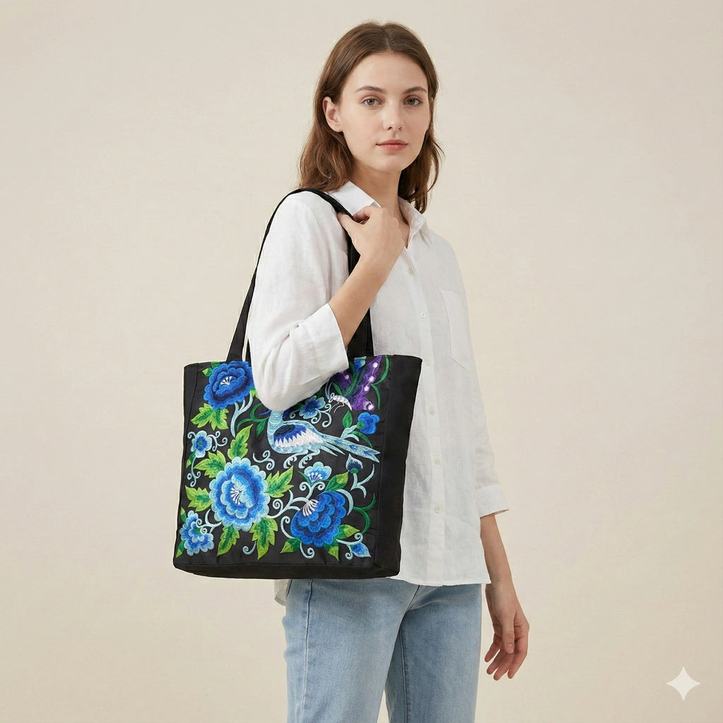 Driftly | Tote Women's Floral Pattern Beach - product photo 8