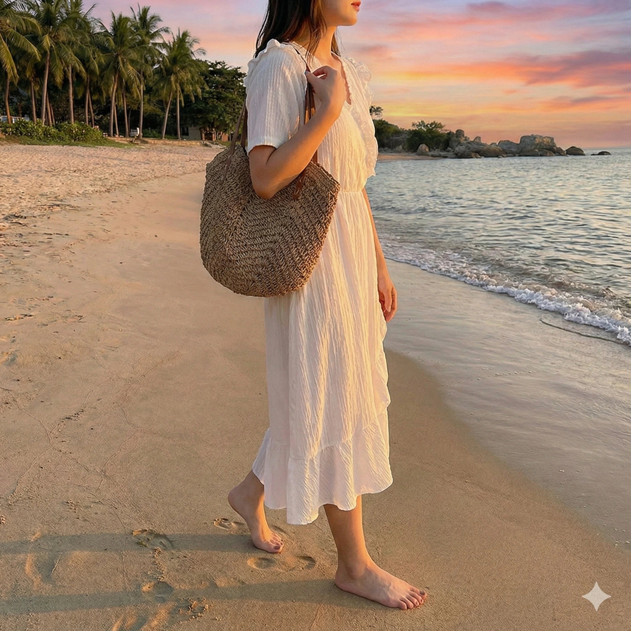 Driftly | Tote Women's Woven Beach Shoulder - product photo 2