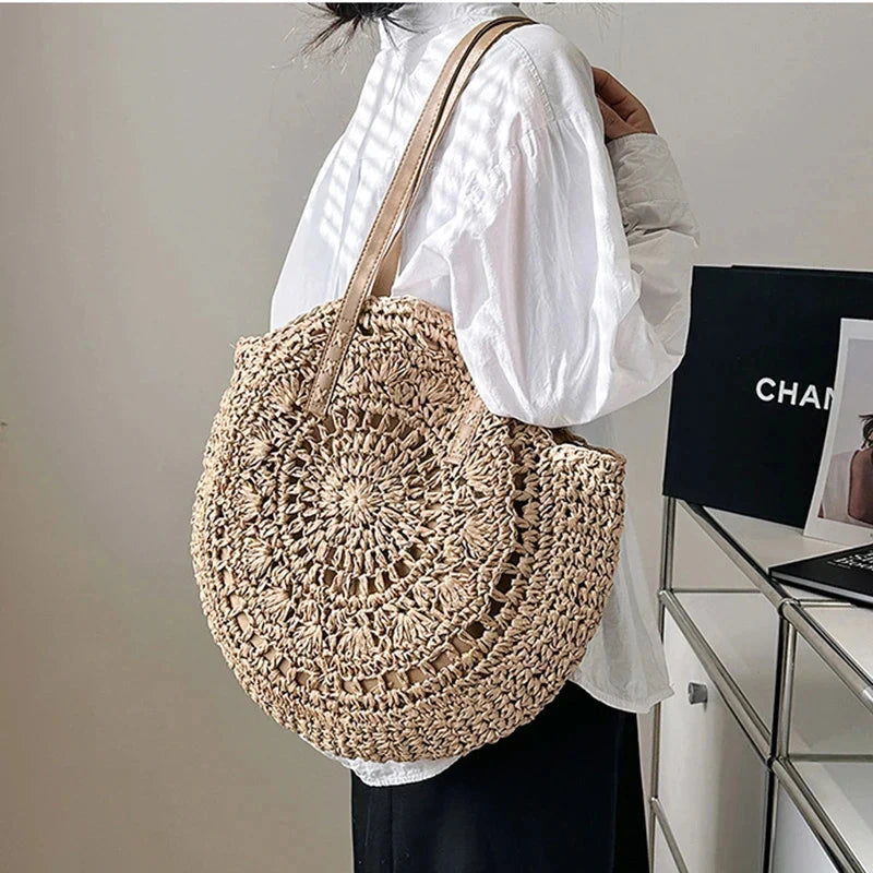 Driftly | Tote Women's Woven Round Beach - product photo 1