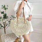 Driftly | Tote Women's Woven Round Beach - product photo 2