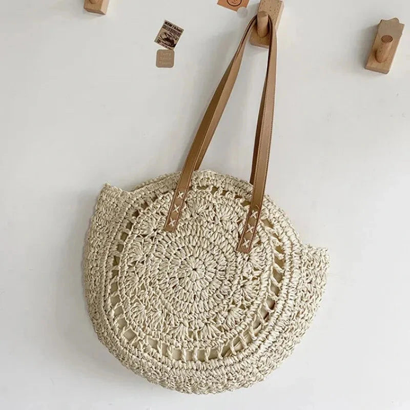 Driftly | Tote Women's Woven Round Beach - product photo 6