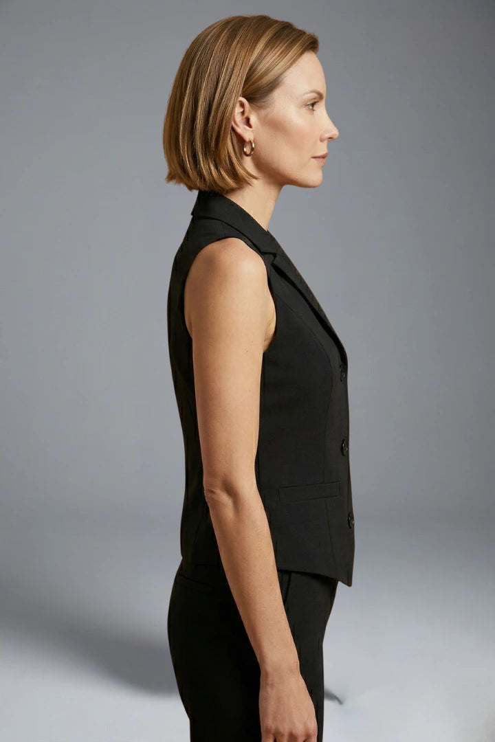 Driftly | Vest Women's Lapel Collar Button-Down - product photo 3