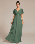 Driftly | Dress Women's Maxi Empire Waist - Chiffon