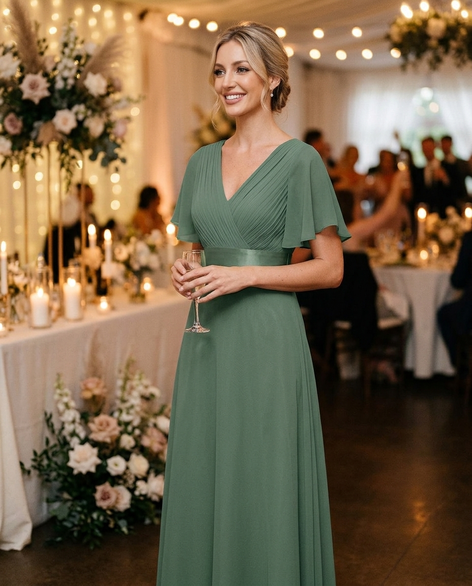 Driftly | Dress Women's Maxi Empire Waist - Chiffon