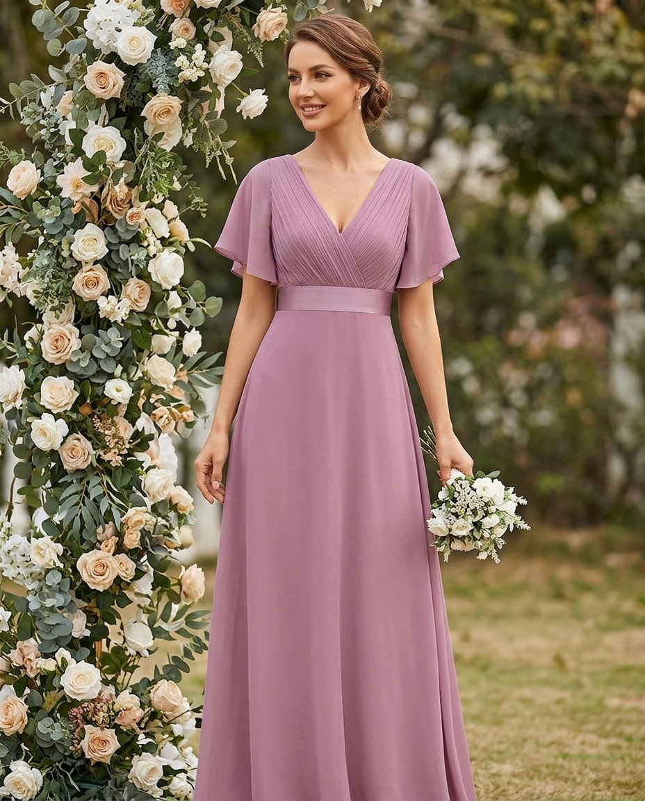Driftly | Dress Women's Maxi Empire Waist - Chiffon