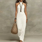 Driftly | Dress Women's Bohemian Halter Linen - Linen